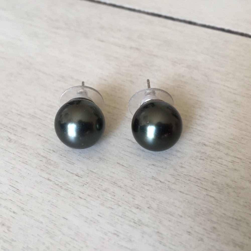 Large Faux Pearl Earrings